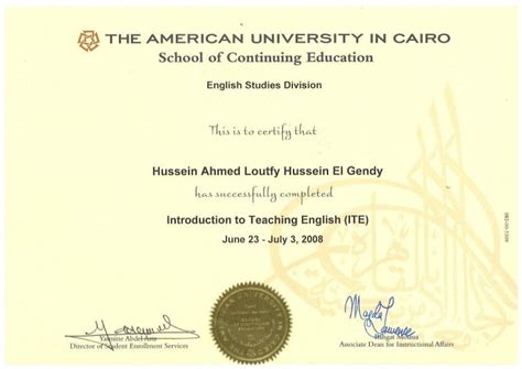 TEFL certificate