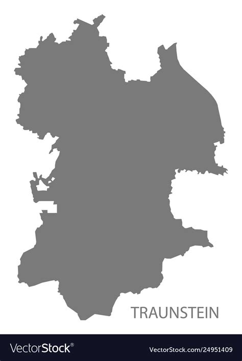 Traunstein grey county map bavaria germany Vector Image