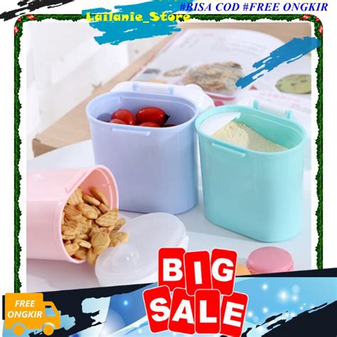 Jual Wadah Susu Bubuk Bayi Travelling Tupperware Gram Toples Plastik