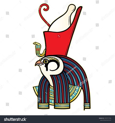 Animation Color Portrait Ancient Egyptian God