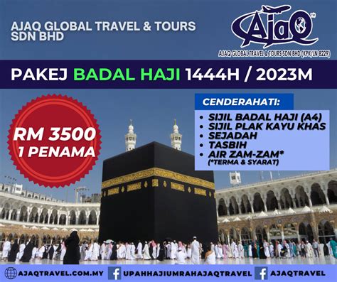 Pakej Badal Haji Umrah Ajaq Global Travel And Tours