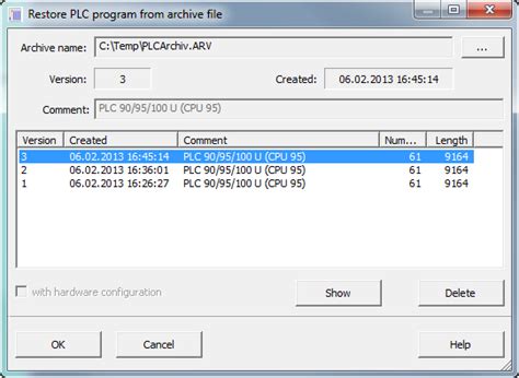 S5 S7 For Windows Handling Of PLC Backup Archive Files IBHsoftec Wiki