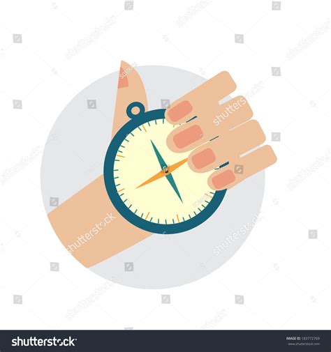 Hand Holding A Compass Stock Vector Shutterstock