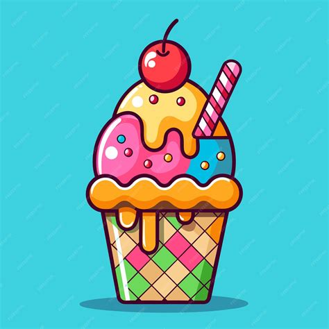 Premium Vector Ice Cream Vector Illustration