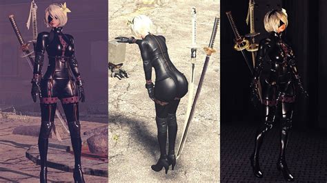 2b Sexy Glossy Pilot Suit Nier Automata Pc Mods Youtube