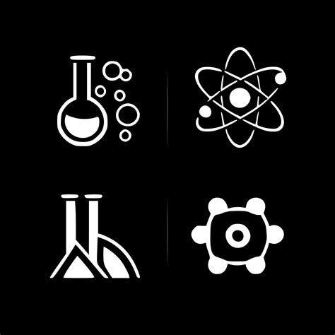 Science, Black and White Vector illustration 24570981 Vector Art at ...