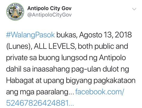 Manila Bulletin News On Twitter Update Walangpasok List Of Class