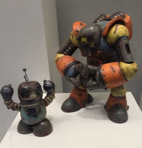 Robotics Under The Stole Ceramic Robot Art