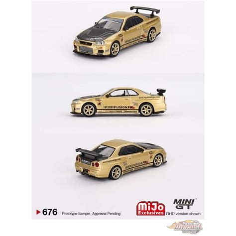 Nissan Skyline Gt R R Top Secret Gold Japan Exclusive Mini Gt