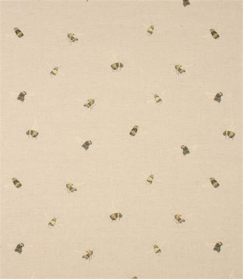 Voyage Decoration Busy Bees Linen Fabric Linen Just Fabrics Bee