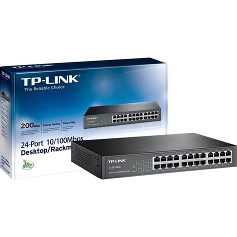 Switch TP Link 24 10 100 L2 Nao gerenciável TL SF1024D Faz a Boa