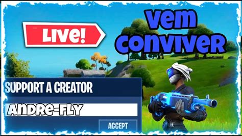 Live Fortnite Pt Br Customs Consoles Vs Pc Outfit Criativo Youtube