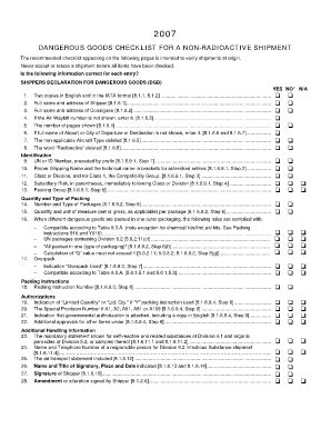 Iata Dg Checklist 2022 Pdf Fill Online Printable Fillable Blank