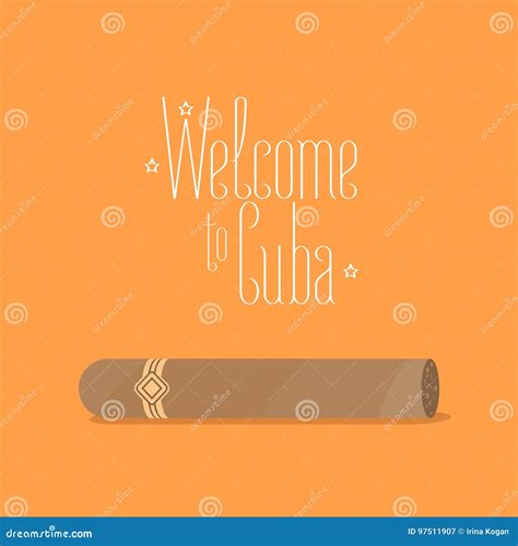 Cuban Cigar Vector Illustration Stock Vector Illustration Of Background Caribbean 97511907