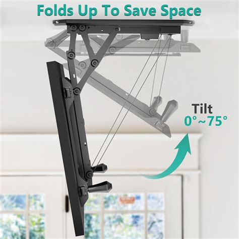 WALI Soporte Motorizado Para TV De Techo Soporte Giratorio Y Abatible