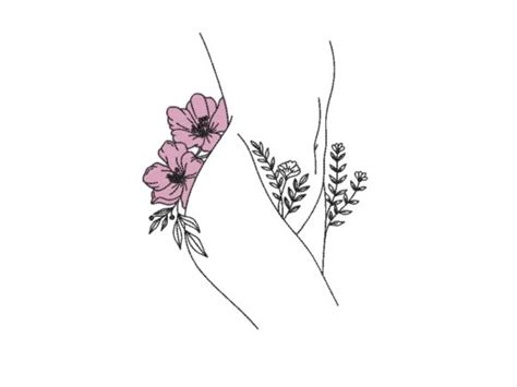 2 Naked Embroidery Designs Graphics