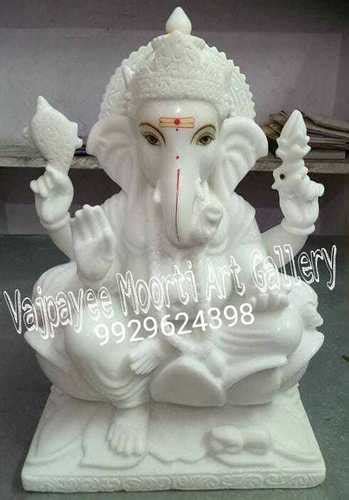 Makrana Whilte Marble Ganesh Ji Moorti At Best Price In Jaipur