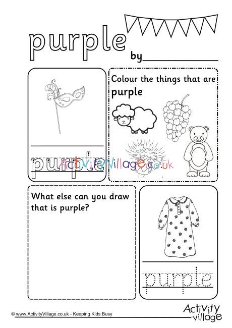 Free Color Purple Worksheet Download Free Color Purple Worksheet Png Images Free Worksheets On