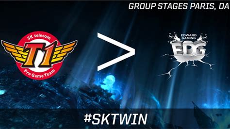 EDG Vs SKT Group Stage Day 2 2017 World Championship Edward Gaming