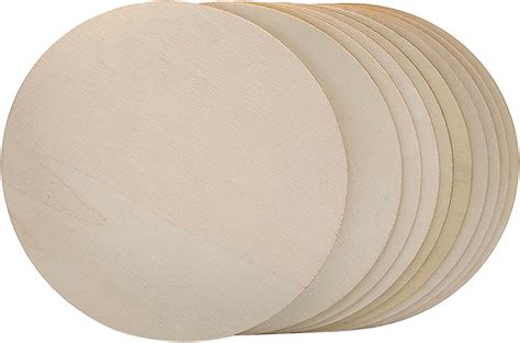 Isusser 20 Pcs 8 Inch Diameter Unfinished Wood Rounds