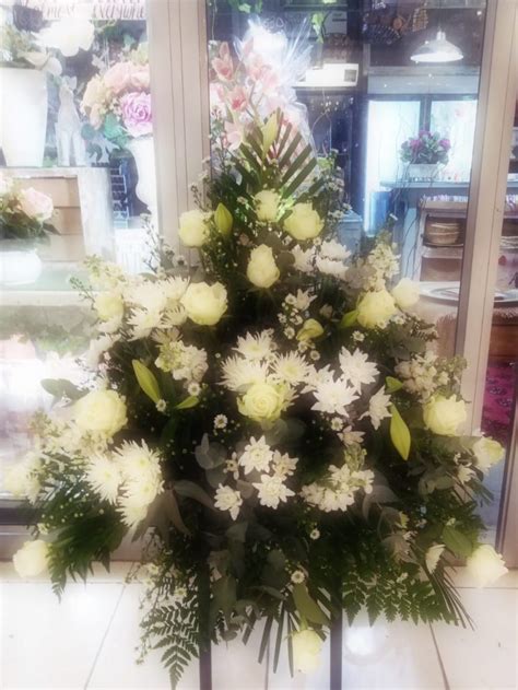 Sympathy Upright Arrangement Burgess Florist Durban