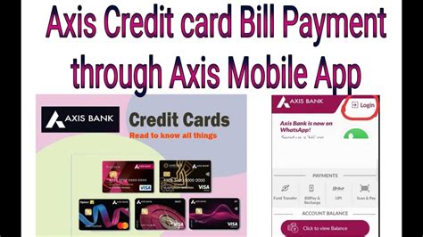 axis bank  bill payment credit card  james chalmers blog