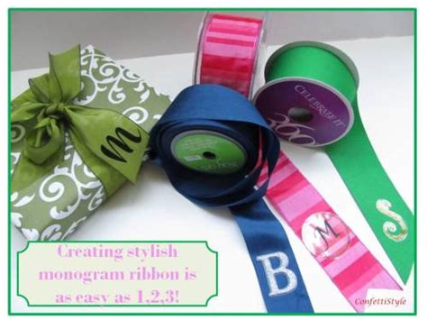 T Wrap Inspiration Easy Monogram Ribbon Confettistyle