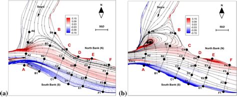 Distribution of vertical vorticity ωzD U0 and 2 D streamline patterns