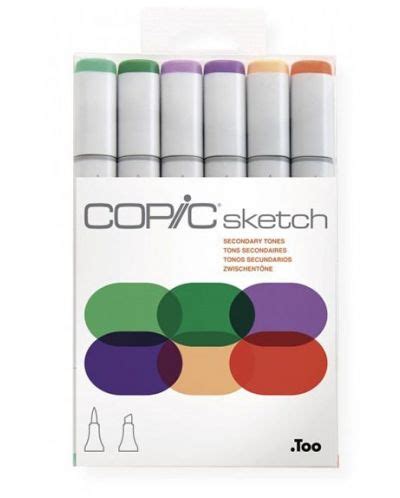 Комплект маркери Too Copic Sketch Второстепенни тонове 6 цвята