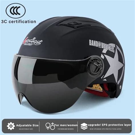 Demi Casque De Moto Lectrique Pour Homme Et Femme Taille R Glable De