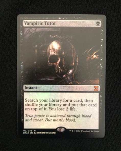 Vampiric Tutor Foil Showcase Mtg Proxy Eternal Masters Proxy Mtg