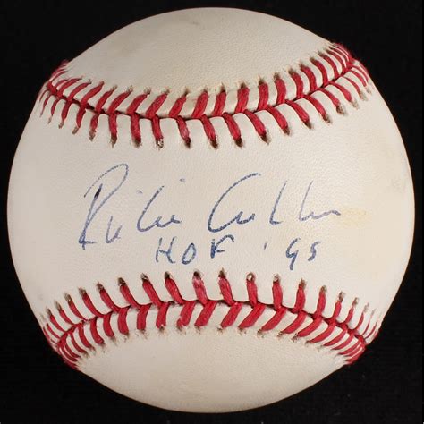 Richie Ashburn Signed Onl Baseball Inscribed Hof Jsa Coa