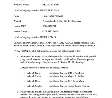 Detail Contoh Surat Tukar Guling Tanah Koleksi Nomer