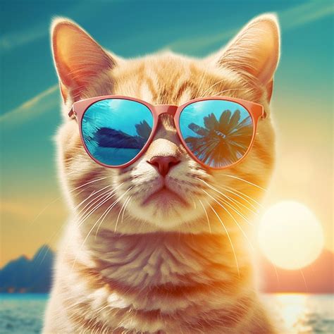 Premium AI Image A Cat Wearing Sunglasses That Says The Name On It