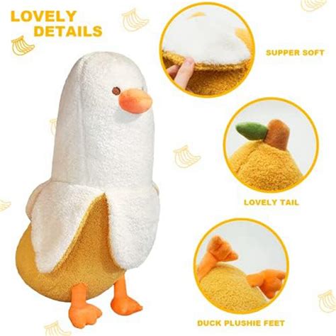 Banana Duck Plush Toy Cute Plushie Hugging Plush Pillow Duck Stuffed