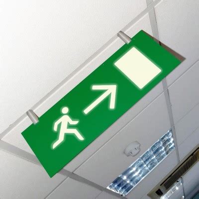 Emergency Exit Sign LED Illuminated Battery Backup BS EN ISO7010