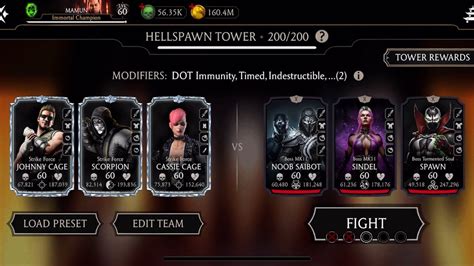 Mk Mobile Hellspawn Tower Fatal Boss Battle Youtube