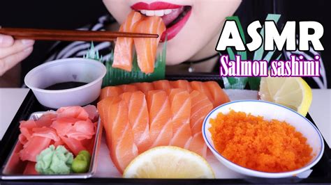 Asmr Salmon Sashimi サーモン食べる 연어회먹방 리얼사운드 노토킹 ăn Cá Hồi Sống