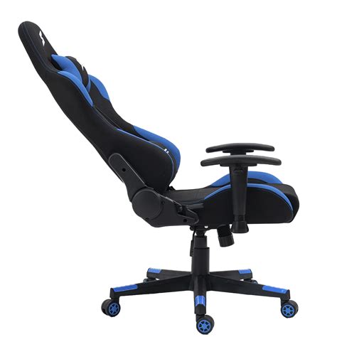 Cadeira Gamer SuperFrame Speed Reclinável Tecido Preto e Azul