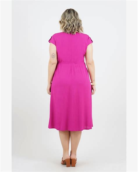 Riachuelo VESTIDO PLUS SIZE LAGOINHA DO LESTE MIDI