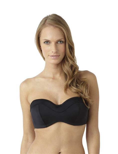 Panache Isobel Padded Bandeau Bikini Top Black