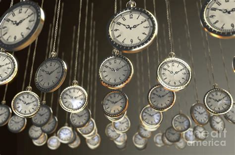 Hanging Pocket Watches Digital Art By Allan Swart Pixels