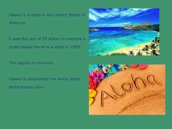 Hawaii - State - Power Point - History Facts Information Pictures