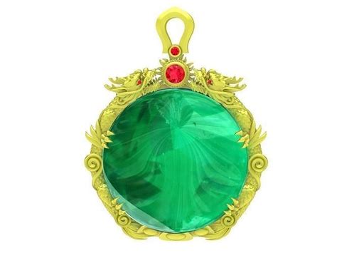 chinese jade dragon pendant 4005 3D model 3D printable | CGTrader