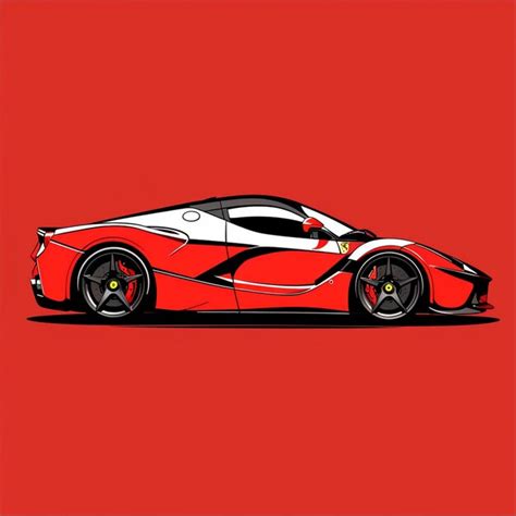 Ferrari car vector logo isolated on background | Premium AI-generated image