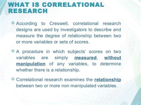 Correlation Research Design