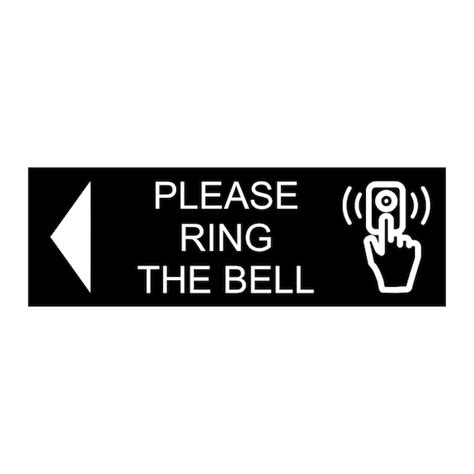 Please Ring The Bell Sign Plaque With Left Arrow And Graphic Etsy