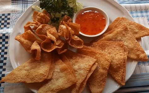 How to make fried wonton shell, a simple snack at home