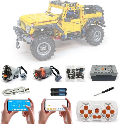 Power Motor Set For Lego 42122 Technic Jeep Wrangler App 4 Control Modes Upgraded