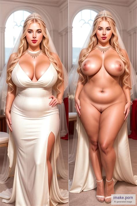 Imake Porn Massive Curvy Body Norwegian Blonde Bun Hair Bride Veil